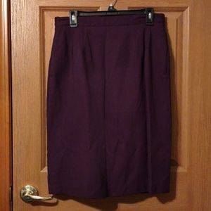 Purple Pencil Skirt with Pockets
